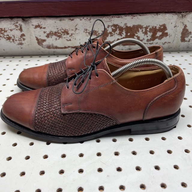 Allen Edmonds Lauderdale Men’s 9C Brown Woven Leather Captoe Oxford Dress Shoes. Allen Edmonds Strand Cap-toe Oxford Dress Shoe with  main image 4