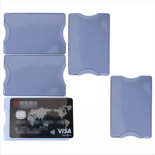 5 Hard Plastic Card Sleeve Clear Credit Card Holders Transparent Card Protector