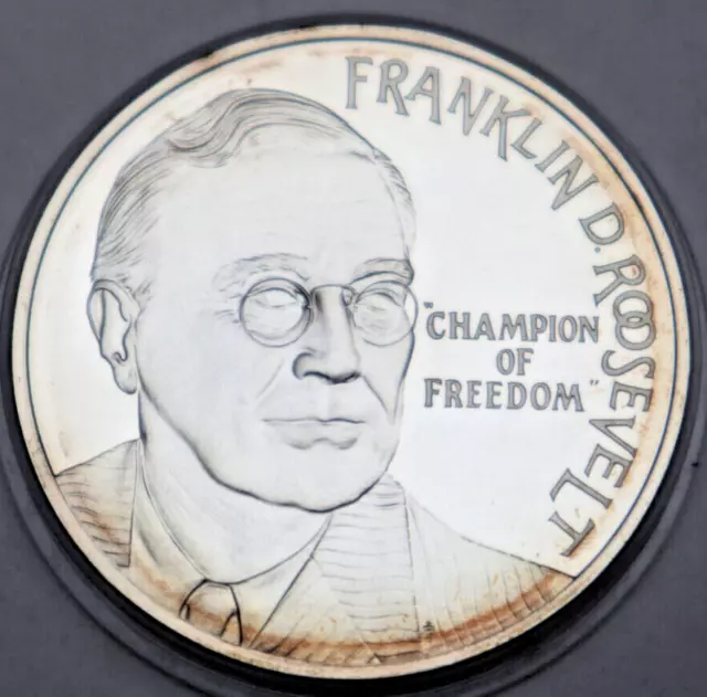 NIEDERLANDE: 25 ECU 1994: FRANKLIN D. ROOSEVELT, 925 SILBER, PP, 38mm, 25,3g S37