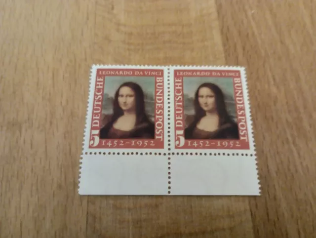 BRD 1952 – 2   x  Mi 148 – Leonardo da Vinci – postfrisch mit Unterrand