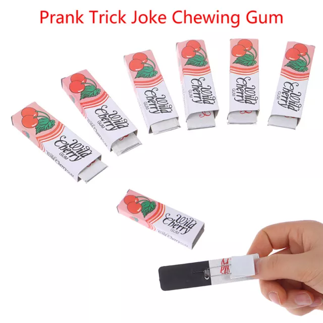 1Pc Shock Joke Chewing Gum Pull Head Shocking Toy Gadget Prank Trick Gag.dx