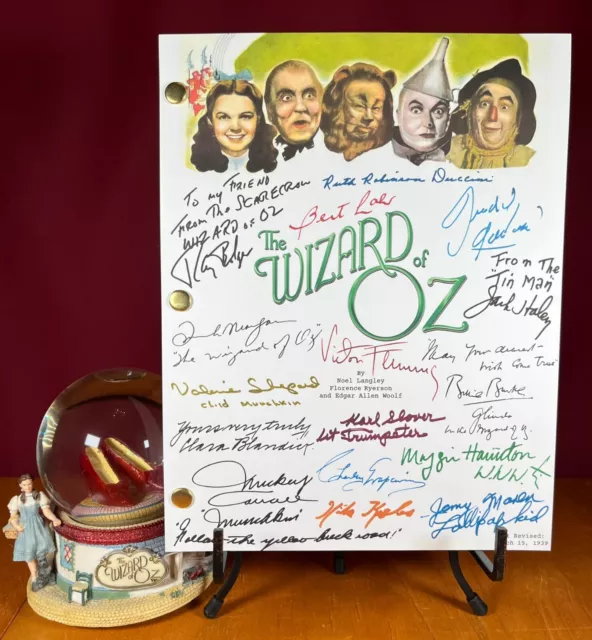 The Wizard of Oz Script Signed- Autograph Reprints- 115 Pages, Judy Garland