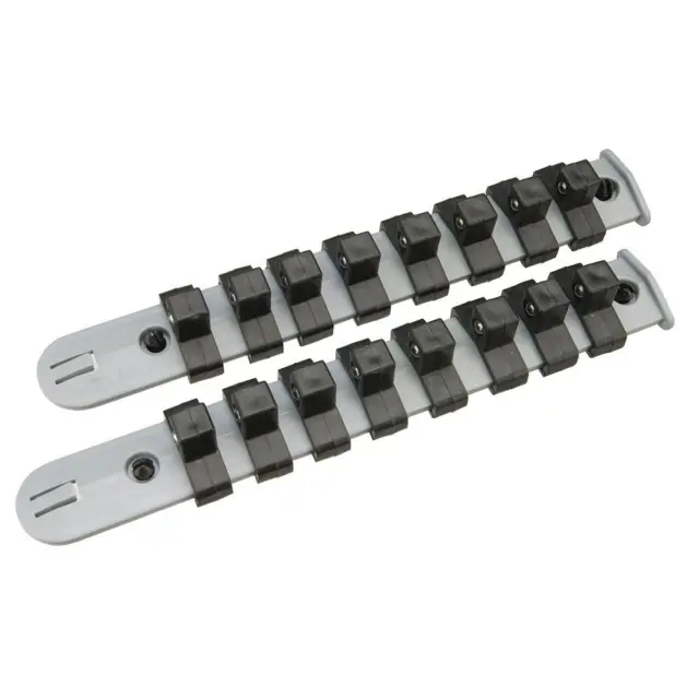 Silverline Wandleisten für Steckschlüsseleinsätze, Doppelpckg. 3/8-Zoll-Antrieb