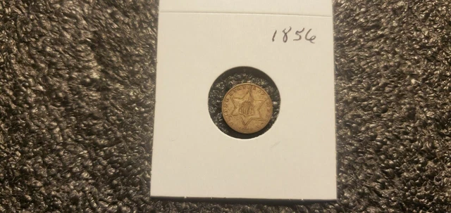 1856 3 Cent Silver Piece, Trime !! Higher Grade !!