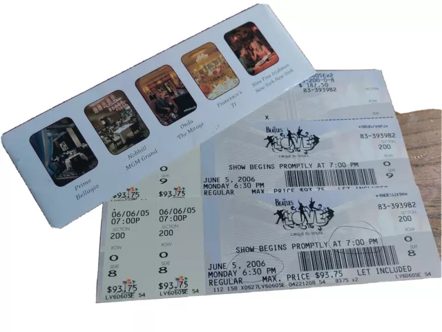 Beatles Cirque du Soleil Tickets (gebraucht) ab Anfang Juni 2006