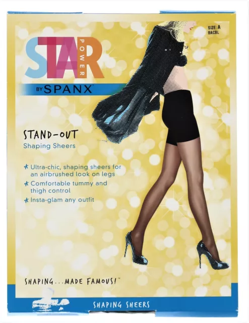 STAR POWER BY SPANX Women's Black Stand-Out Shaping Sheers Sz A 139769  $16.59 - PicClick