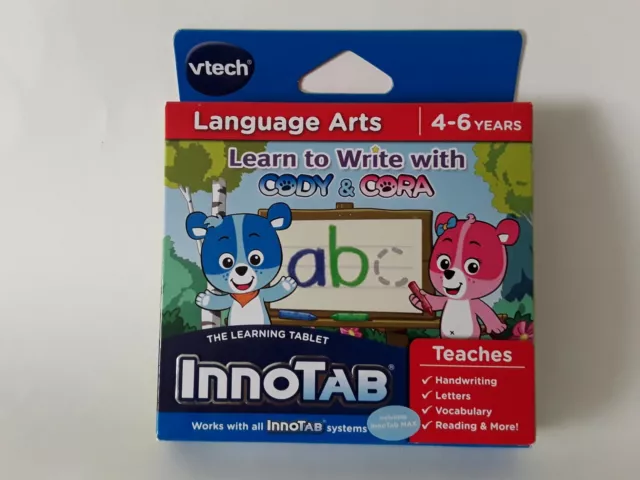 Vtech Innotab Software Learn to Write with Cody & Cora - Game Cartridge - New