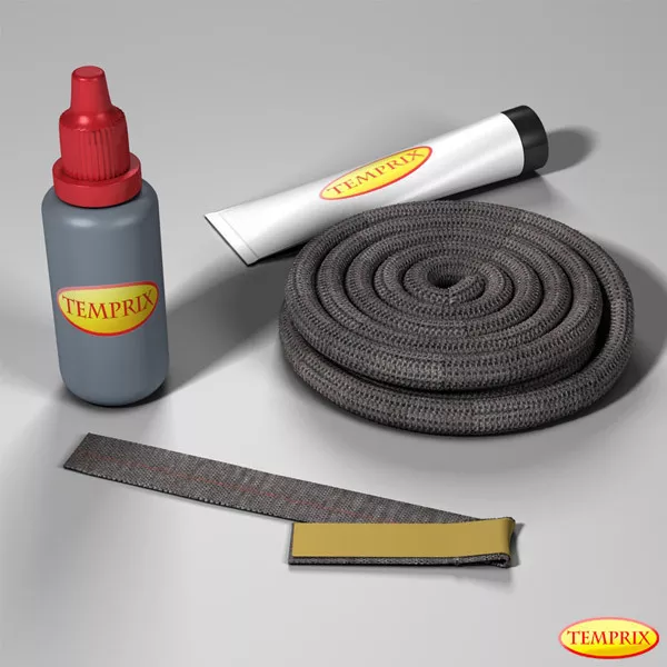 Temprix Cheminée & Four Joint Résistant au Feu Cordon D'Étanchéité Ø 8 MM Rond 6