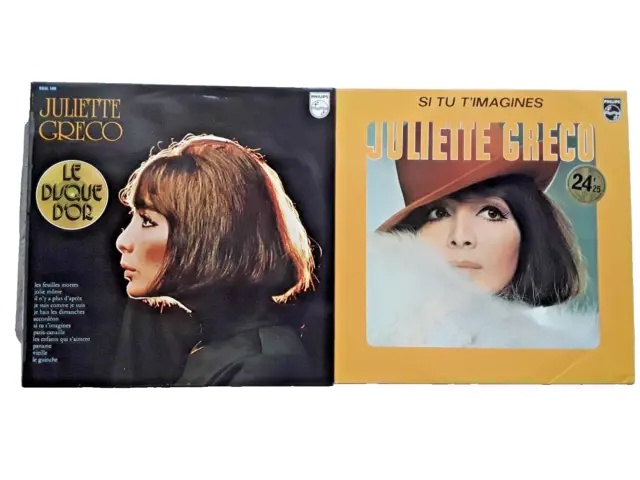 Juliette Greco Lot 2 Disques Vinyles Lp 33T