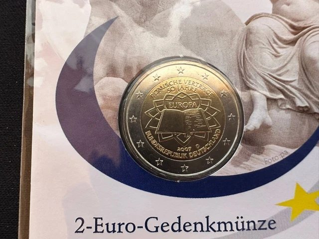 2 Euro Munze Romische Vertrage 50 Jahre 2007 Wert BUND NUMISBRIEF 50 Jahre Römische Verträge - 2 Euro 2007 Prägestätte D