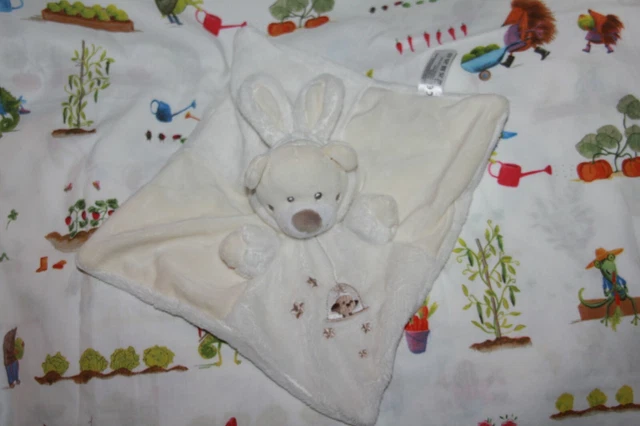 Doudou Simba Toys Ours Deguise  Lapin Plat Blanc Creme Beige Oiseau Etoile Neuf