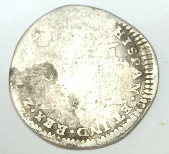 Mexico war independence 1 real Zacatecas 1820 Silver