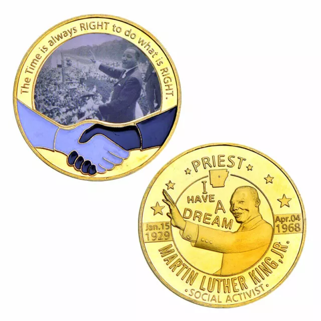 ★★ GROSSE MEDAILLE PLAQUéE OR : MARTIN LUTHER KING ★★ D