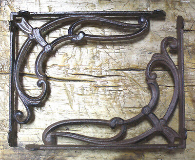 10 Cast Iron Antique Style VICTORIAN SCROLL Brackets Garden Brace Shelf Bracket