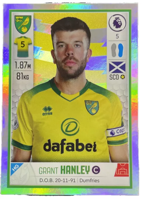 Panini Premier League 2020 - # 440 - GRANT HANLEY - Norwich City
