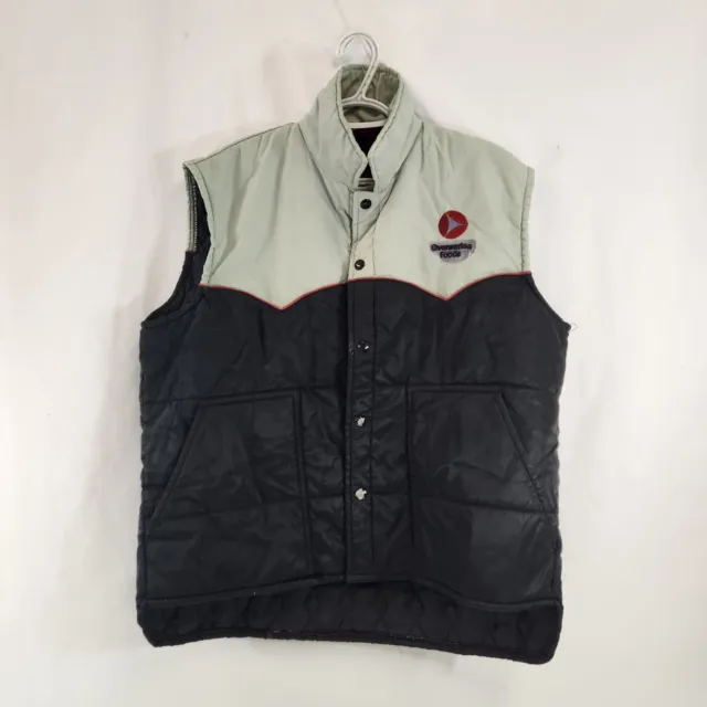Vintage Overwaitea Foods Quilted Vest Size Large Challenge Athletic Vancouver
