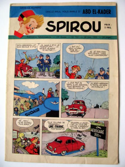 Hebdo Spirou N° 741 26 Juin 1952 TBE