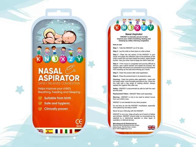 Baby Nasal Aspirator Safe Nose Snot Cleaner Vacuum Sucker Runny Nose Cleaner 2
