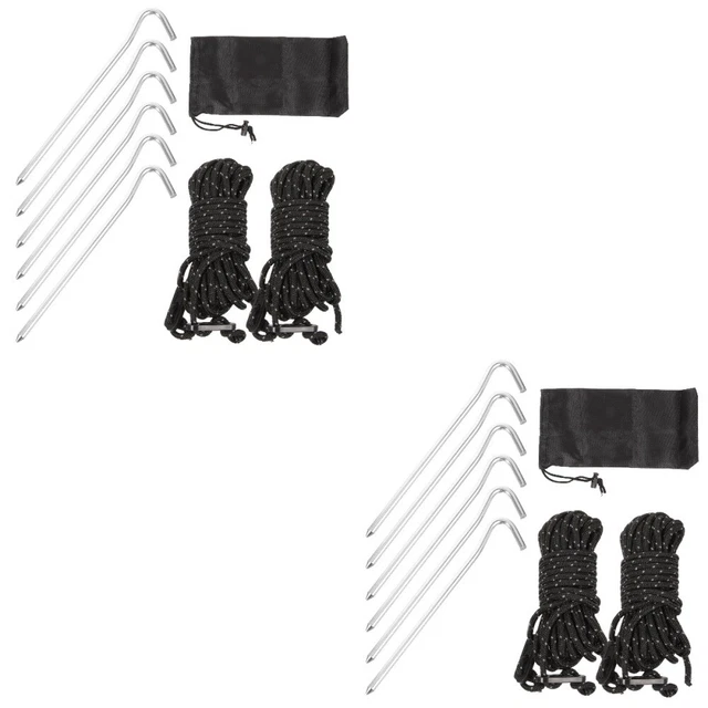 Lot De 2 Piquets De Tente En Fibre De Verre Pliables - Barres De Support 3,1m à 4,75m Pour Camping