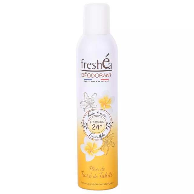 *lot de 4* Déodorant fleur de tiaré de Tahiti Freshéa 300ml