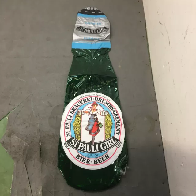 NOS ST Pauli Girl Beer Inflatable Beer Bottle Advertisement Blow Up Decor Sign