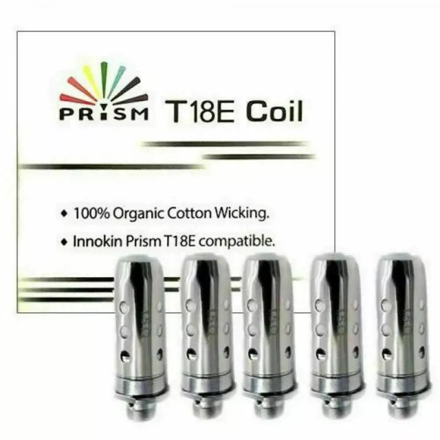 Innokin T18E Coils T22E Replacement Prism Endura Coil Heads 1.5ohm (pk 5) UK NEW