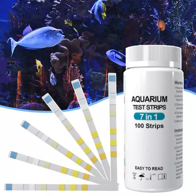 5 in 1 Aquarium Swimming Pool PH Test Strips Water Quality Test Paper Tool N9 `# 3