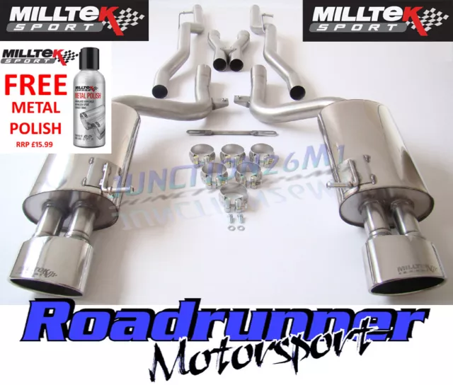 AUDI RS4 B7 Milltek Exhaust Cat Back Non Res (NON-VALVED) Polished Tips SSXAU117