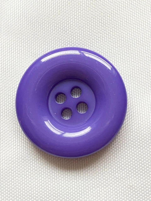 Large Round Acrylic 4hole 2.5mm Purple Halloween Craft Sewing Buttons Bundle 5pc