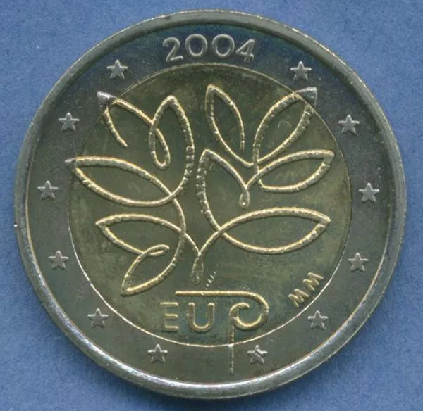 Finnland 2 Euro 2004 EU-Erweiterung, lose in Kapsel, st (m1486)