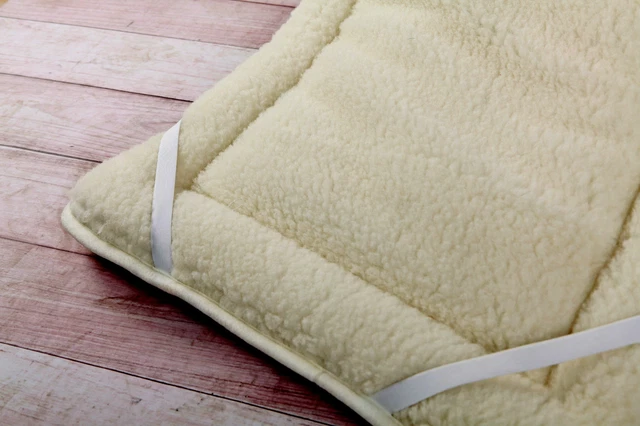 Grueso Merino Wool Perugiano Natural Colchón Réplica Cama Funda Tallas Rey Doble