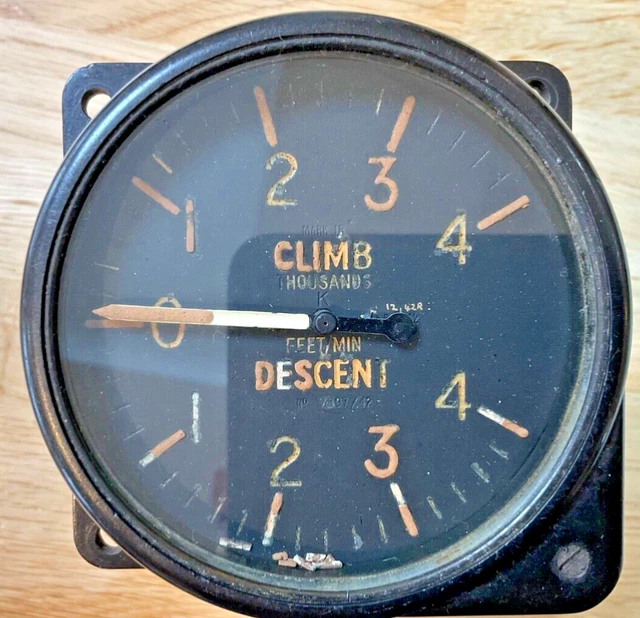 VINTAGE WW2 RAF Aircraft Climb And Descent Gauge - Mk1B £135.00 ...