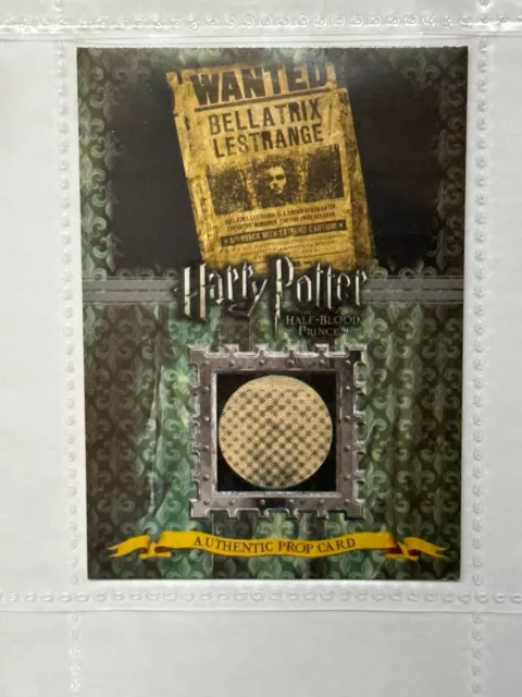 Harry Potter Half-Blood Prince Authentic Prop Card P10 Bellatrix Wanted Poster
