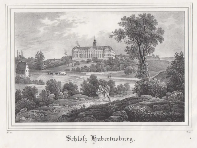 Wermsdorf Original Lithografie Saxonia 1836