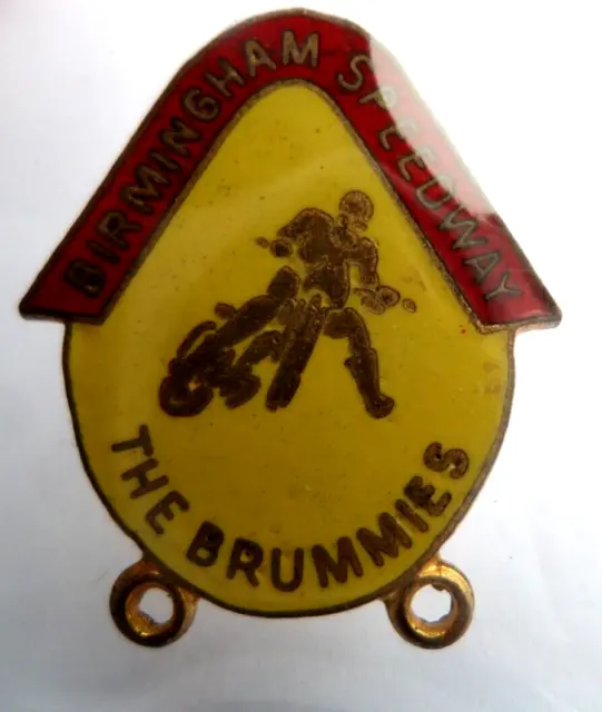 Birmingham Speedway The Brummies Enamel Pin Tie Badge 1970's Rare Bike Gift Item