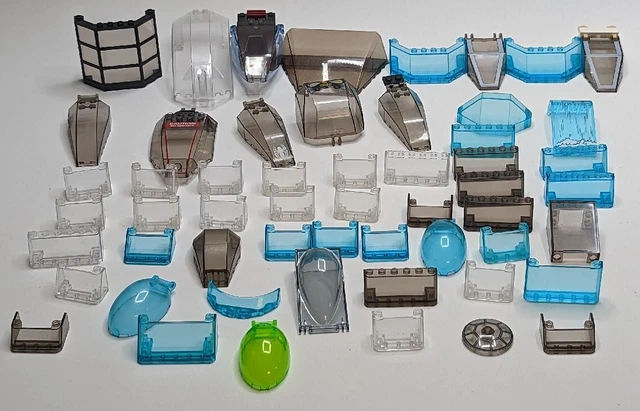 LEGO Windscreen Windshield Lot Trans Translucent Large Small Mix City 52pcs