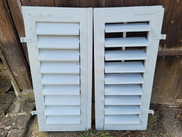 1 Paar Fensterladen - Holz - gebraucht - Höhe 90,5 cm - Breite 40 cm