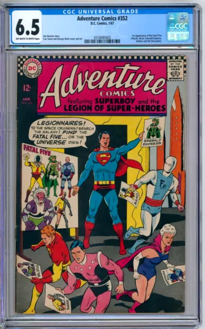 Adventure Comics 352 CGC Graded 6.5 FN+ DC Comics 1974