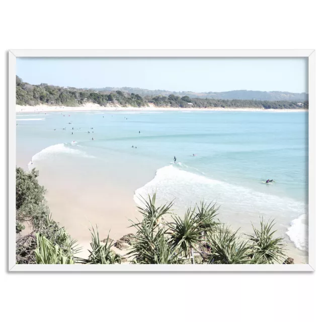 The Pass Byron Bay Surfer Art Print. Coastal Ocean Beach Vibes Poster | BOC-109