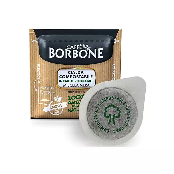 150 Dosettes Filtre Papier ESE 44 borbone Noir