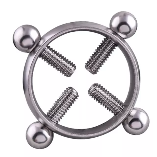 Stainless Steel Barbell Screw Circle Nipple Shield Ring Body Piercing Je_tu