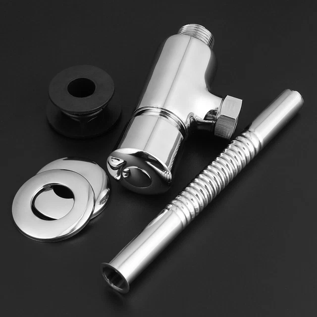 Valvola Scarico Orinatoio Con Pulsante Manuale - In Ottone Cromato Per Risparmio Idrico - Foto 10