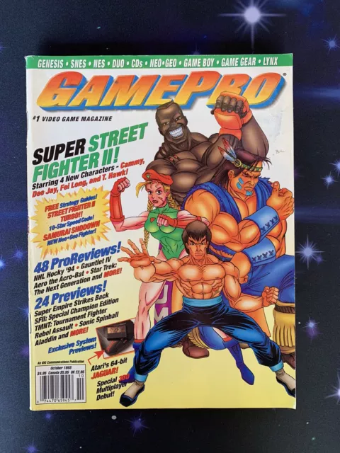 GAMEPRO Magazine Oct 1993 Nintendo Atari Sega Street Fighter II Special