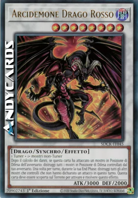 ARCIDEMONE DRAGO ROSSO • (Red Dragon Archfiend) • Ultra R • SDCK IT045 • 1Ed