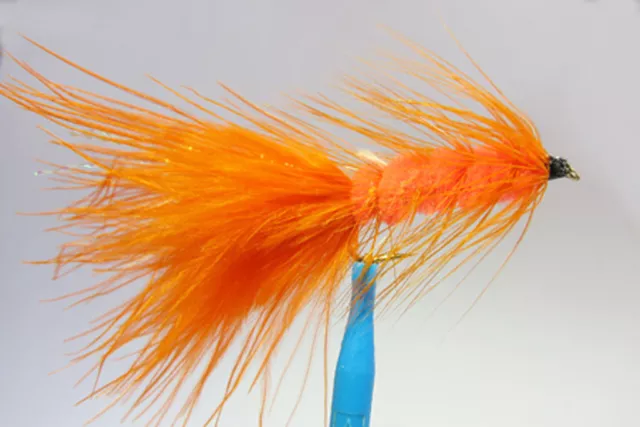 1 x Mouche Streamer Wooly Bugger Orange H10 fliegen mosca fly tying truite