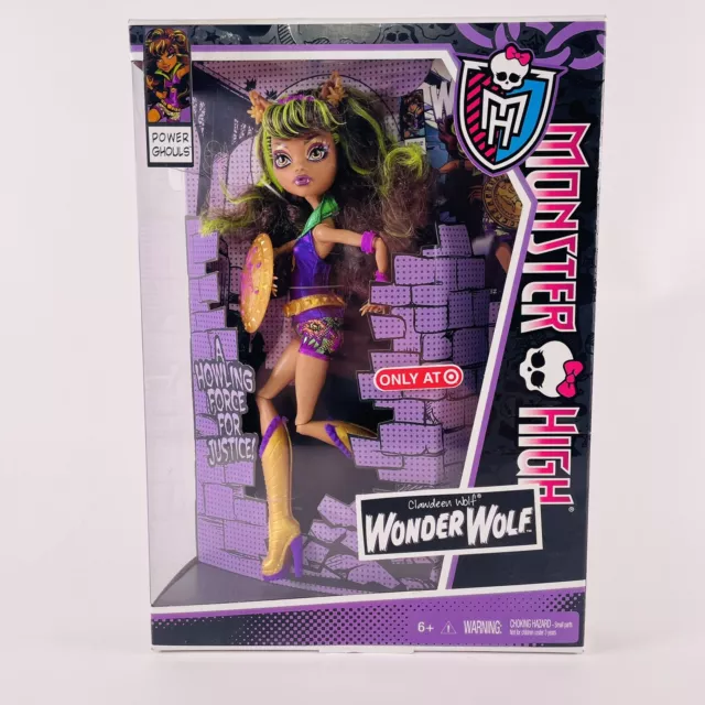 Monster High Doll Clawdeen Wonder Wolf Power Ghouls in Box Mattel 2012 NIB