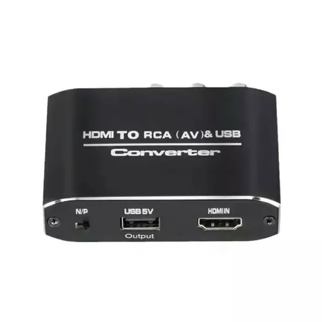 HDMI Input to RCA Output+3.5mm Audio Output HDMI to RCA Converter Adapter 3