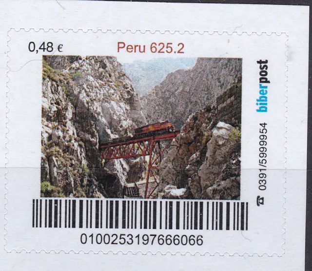 Privatpost. Biberpost. Lok 625.2 in Peru, postfrisch