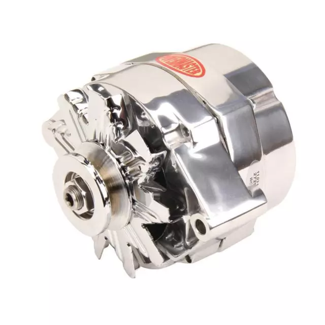 Powermaster 67293 GM Chevy 12SI 1-Wire 150 Amp Alternator, Polished Aluminum