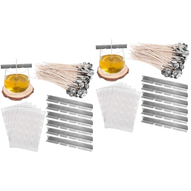 2 set combustione stabile pratico premium candele con centracandela e adesivi